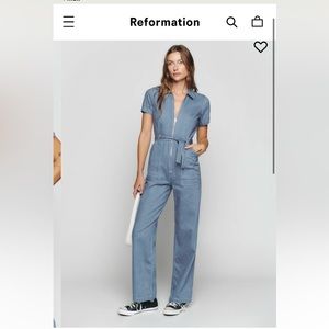 Reformation Denim jumpsuit